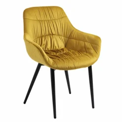 Armstuhl, BxH: 63 x 81,5 cm, Samt (100% Polyester)/Metall
