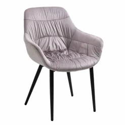 Armstuhl, BxH: 63 x 81,5 cm, Samt (100% Polyester)/Metall
