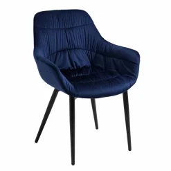 Armstuhl, BxH: 63 x 81,5 cm, Samt (100% Polyester)/Metall