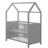 Babybett, (BxL): 65,5 cm x 124,5 cm, Holz, taupe
