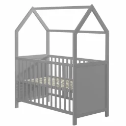 Babybett, (BxL): 65,5 cm x 124,5 cm, Holz, taupe