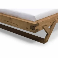 Balkenbett, Fichtenholz, Vintage-Finish, Y-Beine