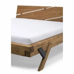 Balkenbett, Fichtenholz, Vintage-Finish, Y-Beine