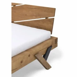 Balkenbett, Fichtenholz, Vintage-Finish, Y-Beine