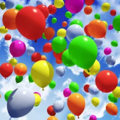 Ballon-Party-Set, Metall, bunt