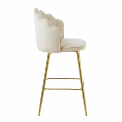 Barhocker, Höhe: 100 cm, beige/goldfarben, 2 stk