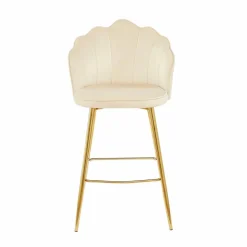 Barhocker, Höhe: 100 cm, beige/goldfarben, 2 stk