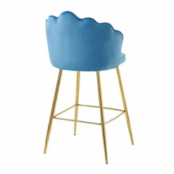 Barhocker, Höhe: 100 cm, blau/goldfarben, 2 stk