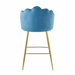 Barhocker, Höhe: 100 cm, blau/goldfarben, 2 stk