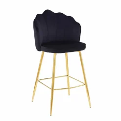 Barhocker, Höhe: 100 cm, schwarz/goldfarben, 2 stk