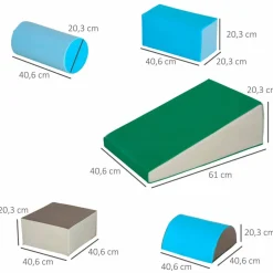 Bausteinset, mehrfarbig, Kunstleder/EPE