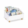 Bücherregal, BxHxL: 50 x 26 x 32 cm, buchenfarben/weiß