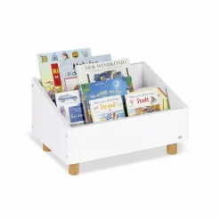Bücherregal, BxHxL: 50 x 26 x 32 cm, buchenfarben/weiß