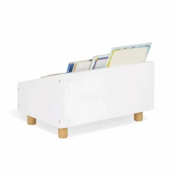 Bücherregal, BxHxL: 50 x 26 x 32 cm, buchenfarben/weiß