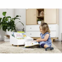 Bücherregal, BxHxL: 50 x 26 x 32 cm, buchenfarben/weiß