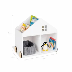 Bücherregal, BxHxL: 75 x 69 x 40 cm, weiß