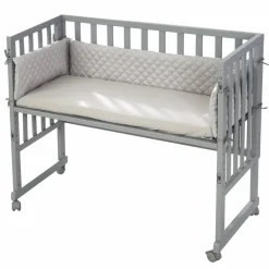 Beistellbett, (BxL): 49,5 cm x 90 cm, Holz, taupe