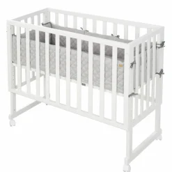Beistellbett, (BxL): 49,5 cm x 90 cm, Holz, weiß