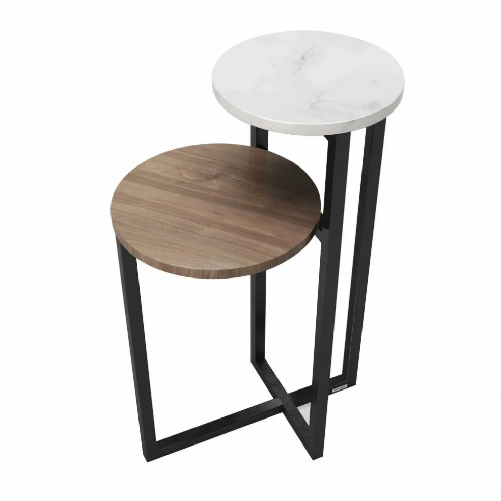 Beistelltisch »CHERYL«, BxH: 80 x 60 cm, Spanplatte/MDF/PVC/Metall