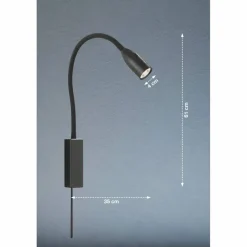 Bettleuchte »Sten«, BxH: 4 x 61 cm, 5 W