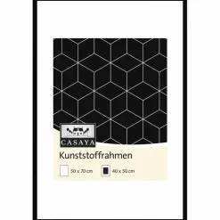 Bilderrahmen, CASAYA Kunststoffrahmen, Schwarz, 50x70 cm