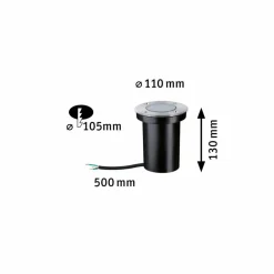 Bodeneinbauleuchte, 230 V, 10 W, ohne Leuchtmittel