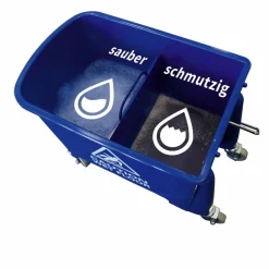 Bodenreinigungsset, Kunststoff/Mikrofaser/Aluminium, blau/gelb