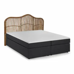 Boxspringbett »This&That«, BxL: 200 x 204 cm, Stoff/Rattan