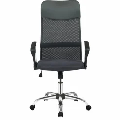 Bürostuhl, Höhe: 111 cm, grau/chromfarben