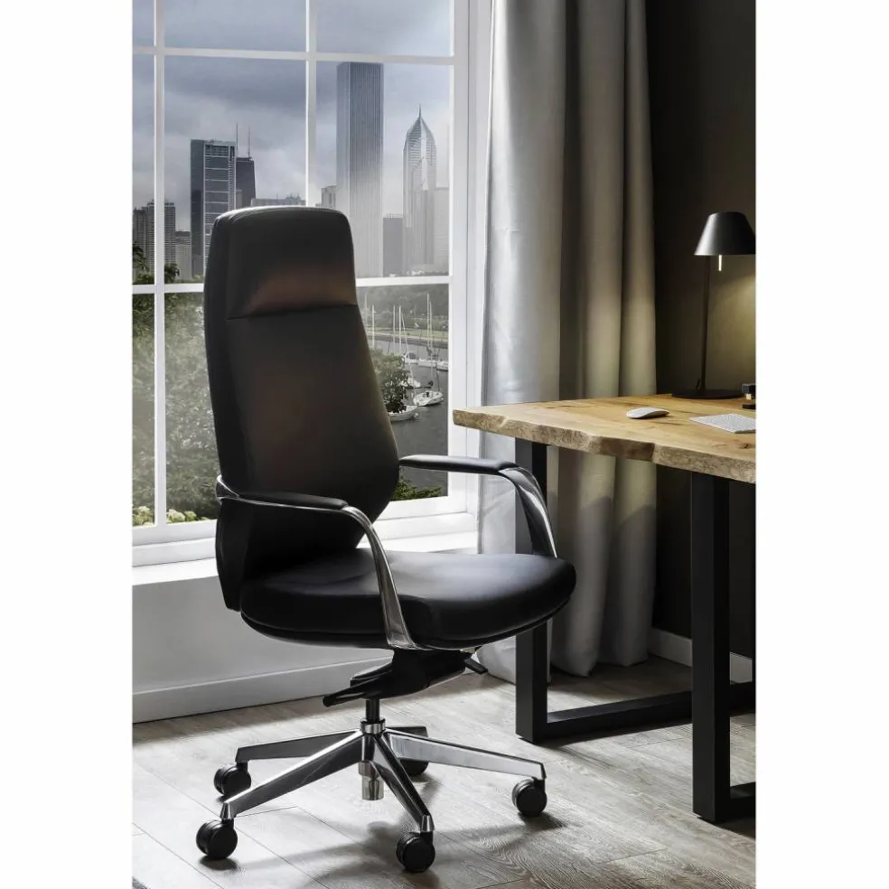 Bürostuhl, Höhe: 120,5 cm, schwarz
