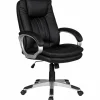Bürostuhl, Höhe: 104 cm, schwarz/silberfarben
