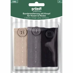 Bunderweiterung, beige/grau/schwarz, Baumwolle/Polyester