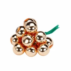 Christbaumschmuck, Ø: 2 cm, Uni, creme, 12 Stück