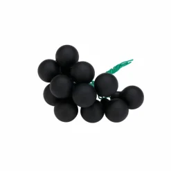 Christbaumschmuck, Ø: 2 cm, Uni, schwarz, 12 Stück