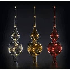 Christbaumspitze »Lumix Tree Topper«, konisch, Höhe: 29 cm, batterie, bernsteinfarben