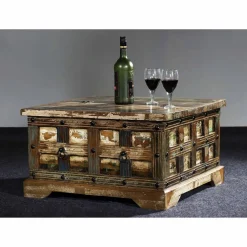 Couchtisch »KALANKA«, BxLxH: 70 x 70 x 40 cm, Mangoholz/Akazienholz