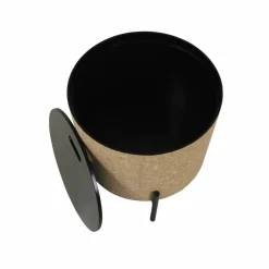 Couchtisch, natur/schwarz, BxT: 63 x 63 cm