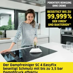 Dampfreiniger SC 4 EasyFix, max. 3,5 bar, 2000 W Heizleistung, ca. 100 m² Flächenleistung