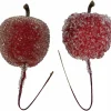 Deko-Apfel-Pick, Kunststoff, rot