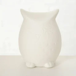 Dekoaufsteller »Eule«, BxH: 6 x 9 cm, Dolomitgestein, weiß