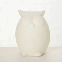 Dekoaufsteller »Eule«, BxH: 6 x 9 cm, Dolomitgestein, weiß