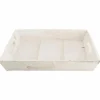 Deko-Figur Tablett, B 28 x L 28 x H 4,5 cm, weiss Holz