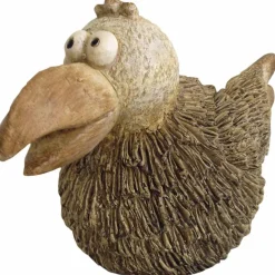 Dekofigur, Vogel, braunweiß