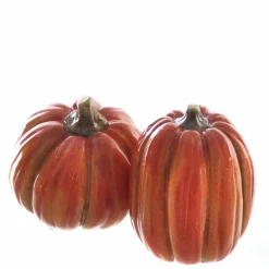 Deko-Frucht, Kürbis, Keramik, orange