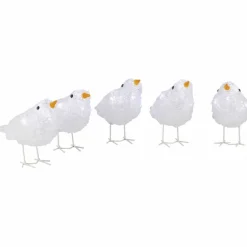 Dekoleuchte, vogelförmig, Höhe: 11,5 cm, netz, weiß