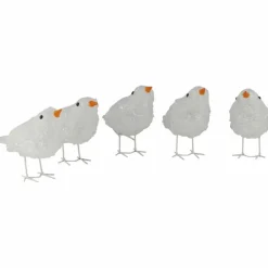 Dekoleuchte, vogelförmig, Höhe: 11,5 cm, netz, weiß