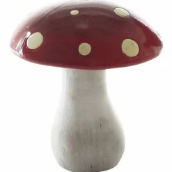 Deko-Pilz Fliegenpilz, D 15,5 x H 17 cm, rot glasiert, Keramik