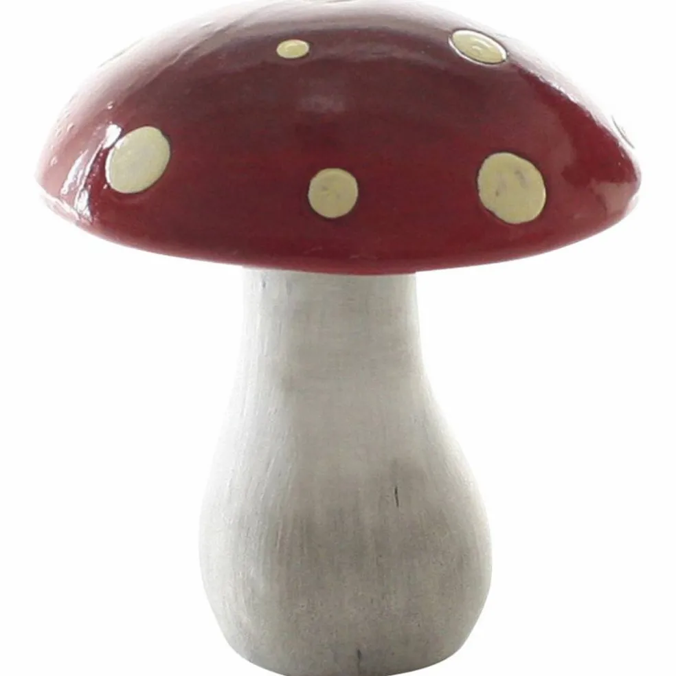 Deko-Pilz Fliegenpilz, D 15,5 x H 17 cm, rot glasiert, Keramik