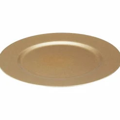 Deko-Teller, Ø: 33 cm, Kunststoff, metallic