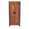 Dielenschrank »PANAMA«, (BxLxH): 80 x 45 x 180 cm, natur/antikschwarz